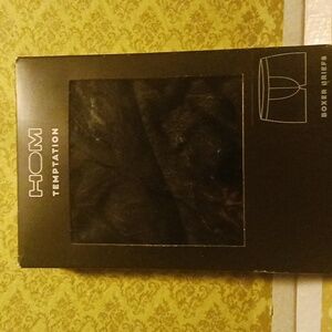 HOM BLACK SEE THROUGH BOXER BRIEFS L